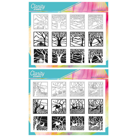 Panoramic & Seashore - Three Way Overlay A4 Stamp Collection