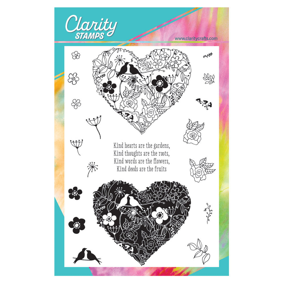 Garden Heart A5 Stamp & Mask Set – Clarity Crafts