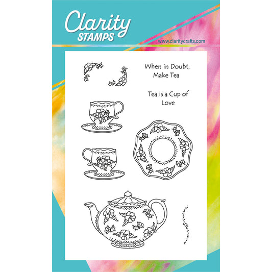 Linda's When in Doubt, Make Tea A6 Stamp & Mask Set