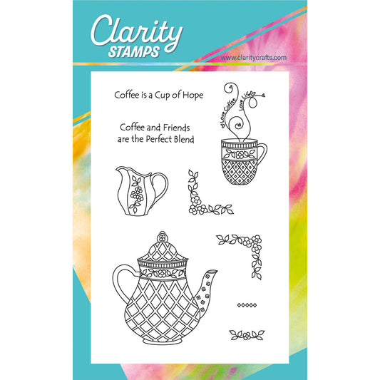 Linda's Coffee & Friends A6 Stamp & Mask Set