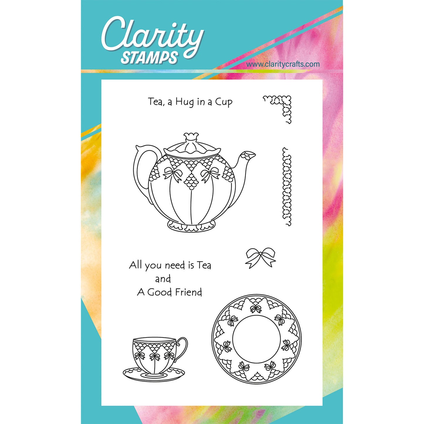 Linda's All You Need Is Tea A6 Stamp & Mask Set