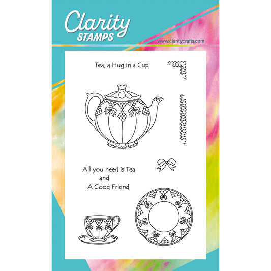 Linda's All You Need Is Tea A6 Stamp & Mask Set