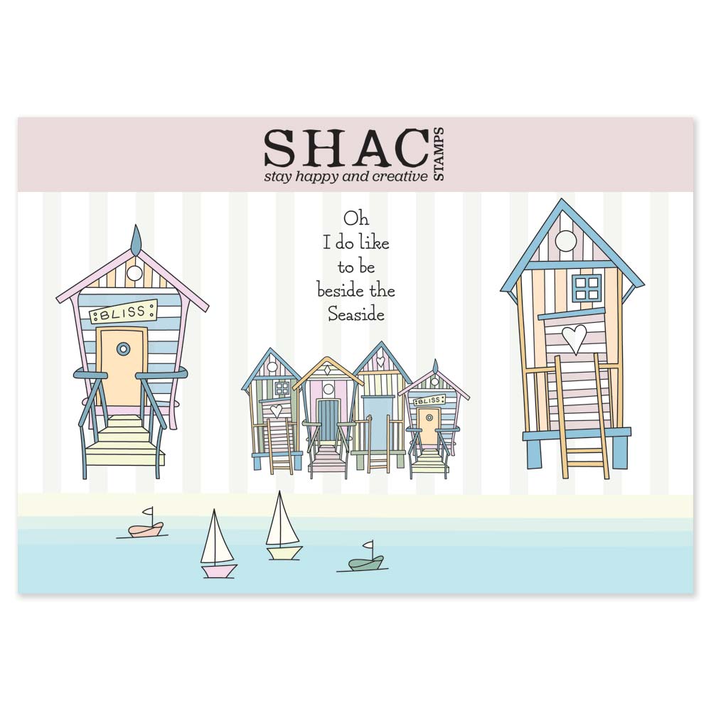 Barbara's SHAC Beach Huts A5 Stamp & Mask Set