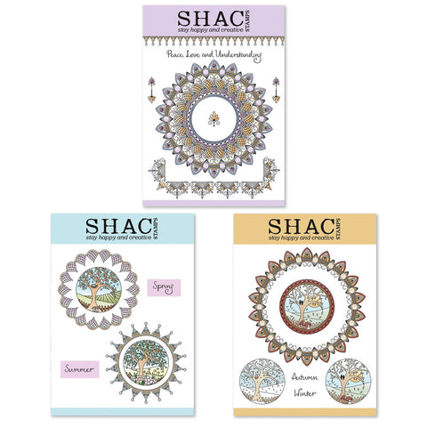 Barbara's SHAC Four Seasons Mandala Rings A5 Stamp & Mask Collection
