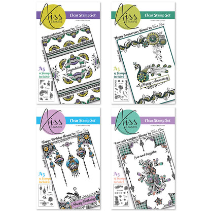 KISS by Clarity - Tina's Henna A5 Stamp Collection