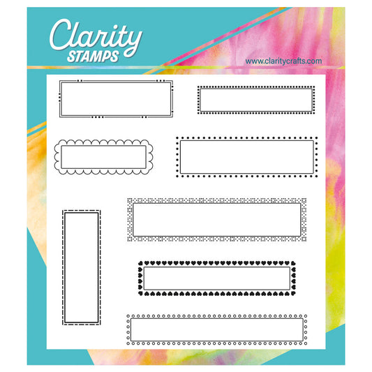 Occasions Sentiments - Patterned Panels A5 Square Stamp Set