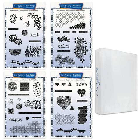 Grunge Elements A5 Stamp Collection with Storage