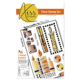 KISS by Clarity - Tina's Retro Candles A5 Stamp Set