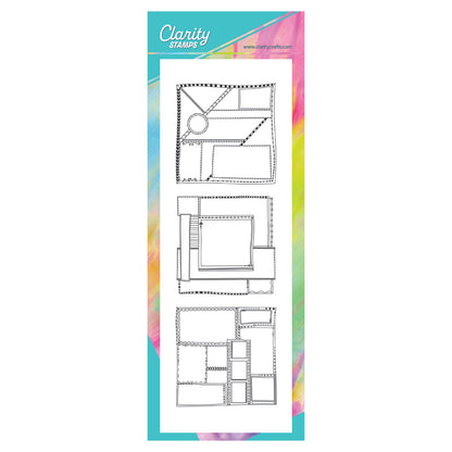 Bijou Doodle Layout Montage A4 Slim Stamp Set