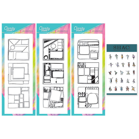 Barbara's SHAC People & Bijou Layout Montage A4 Slim & A6 Stamp Collection