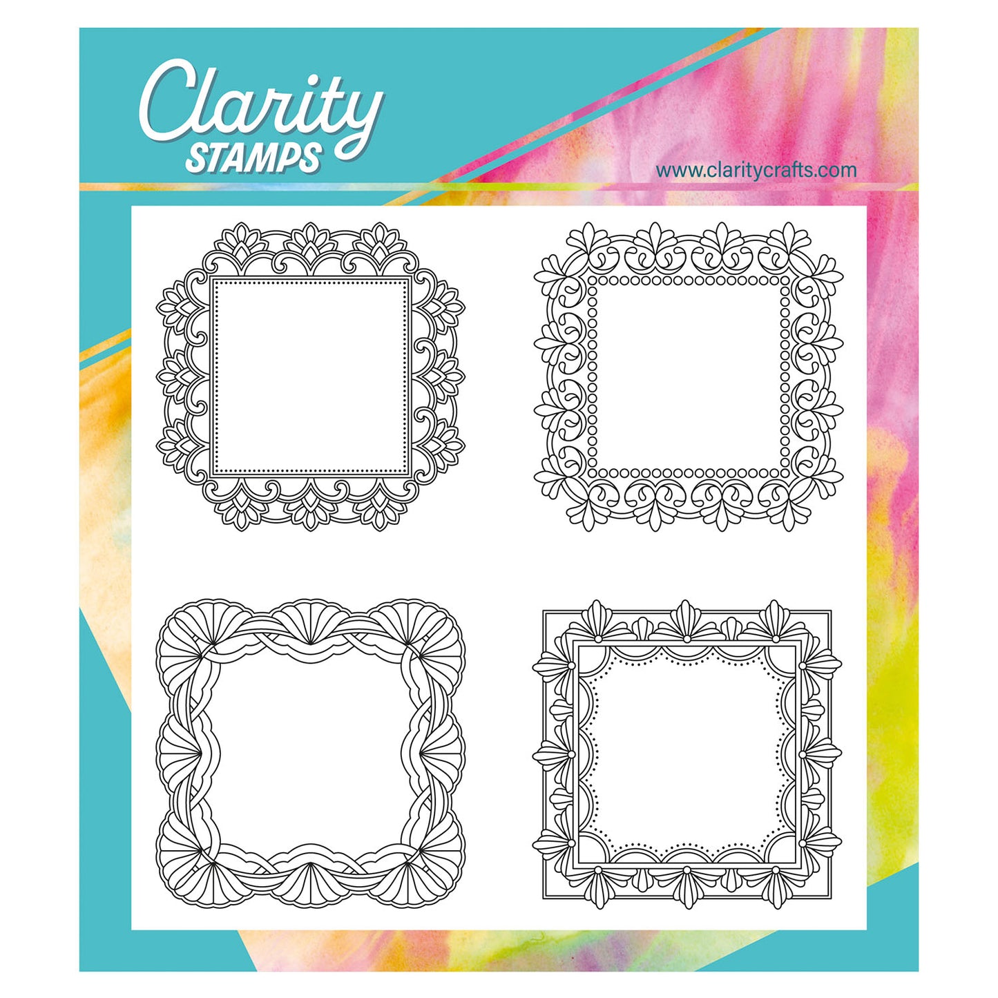 Art Deco Square Frames A5 Square Stamp Set