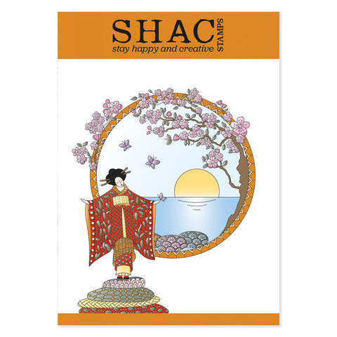 Barbara's SHAC Geisha Doodle A5 Stamp & Mask Set