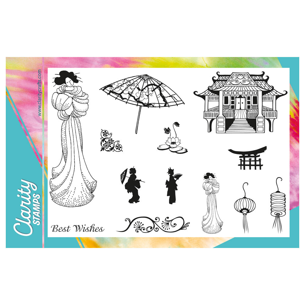 Geisha & Waterhouse A5 Stamp & Mask Set