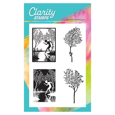 Dippy Toe Lady - Two Way Overlay A6 Stamp Set