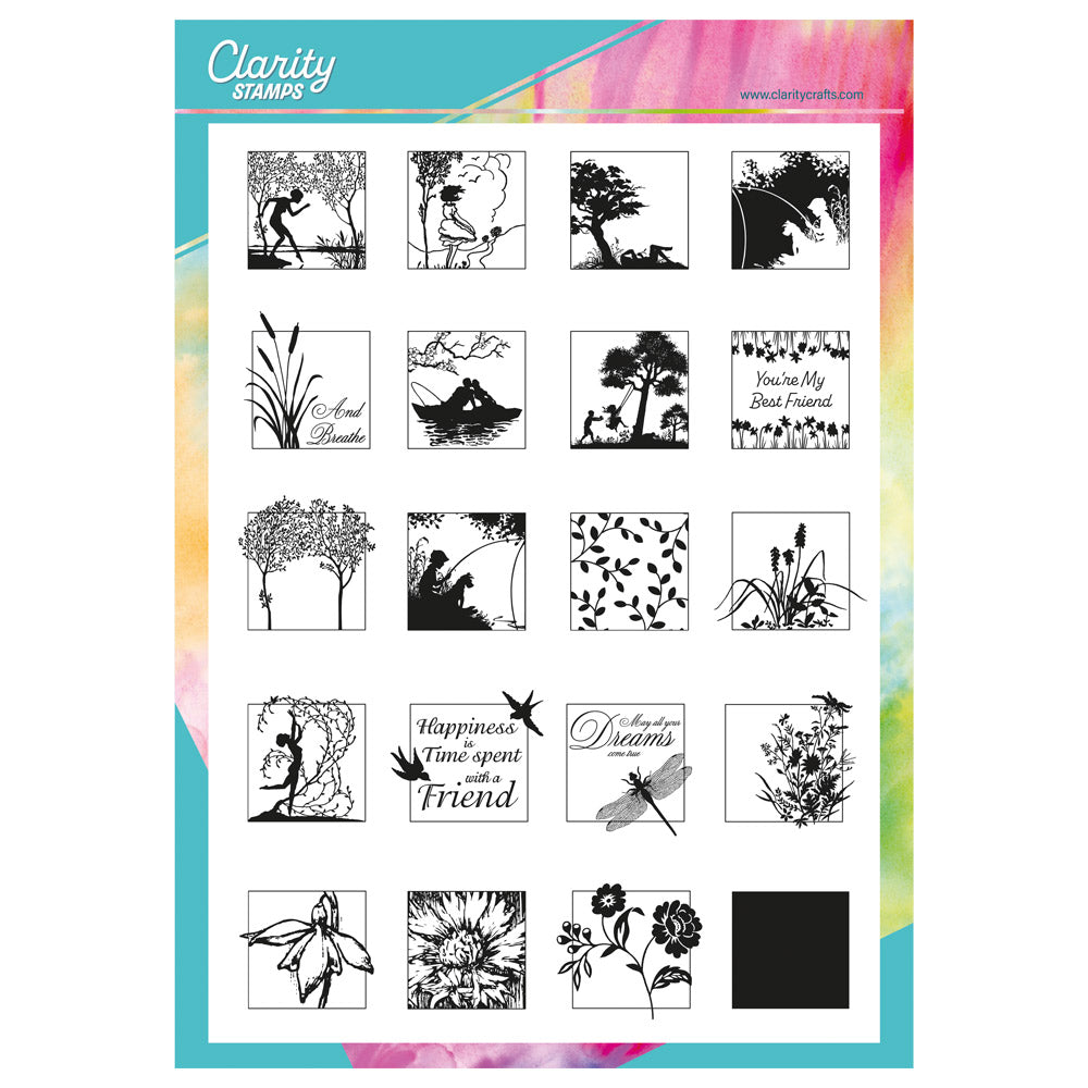 Dippy Toe Lady & Company Sampler A4 Stamp Set – Clarity Crafts