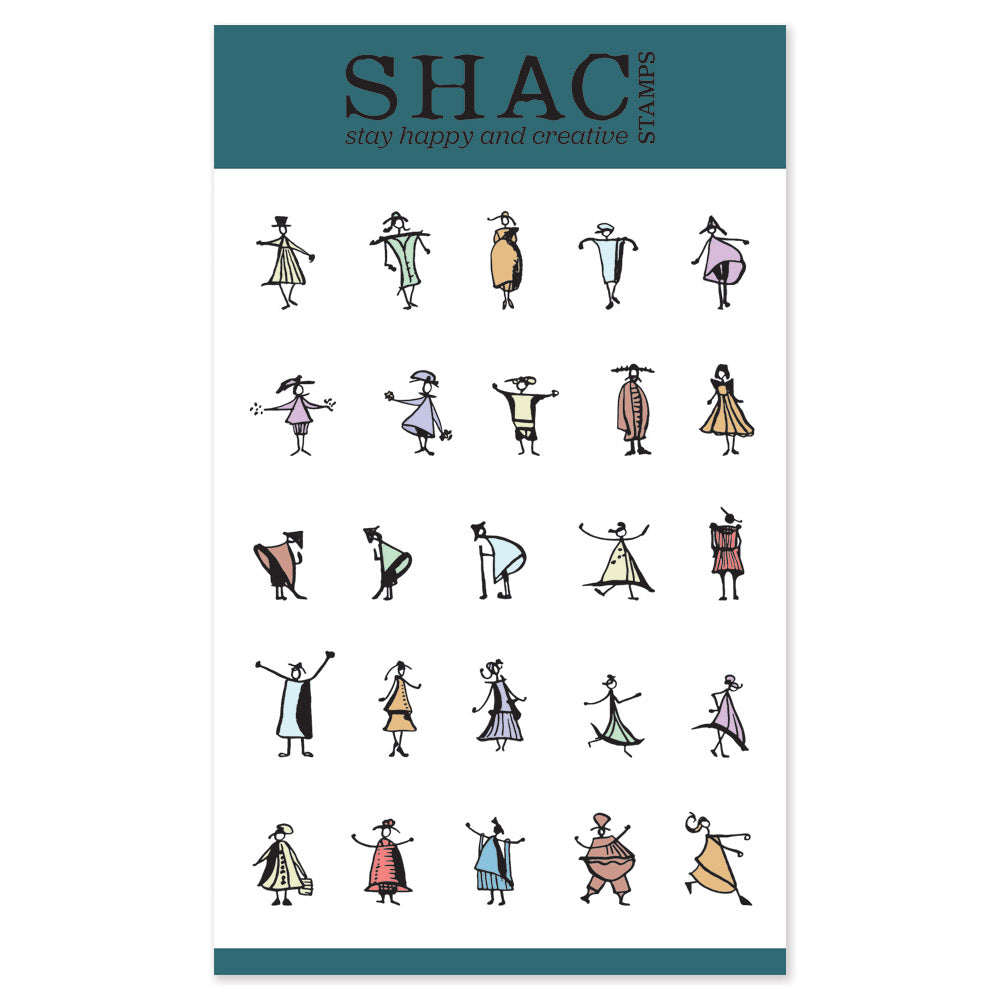 Barbara's SHAC People A6 Stamp Set