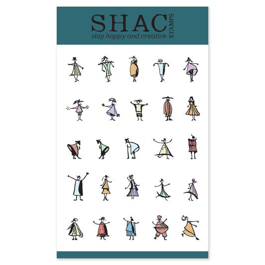 Barbara's SHAC People A6 Stamp Set