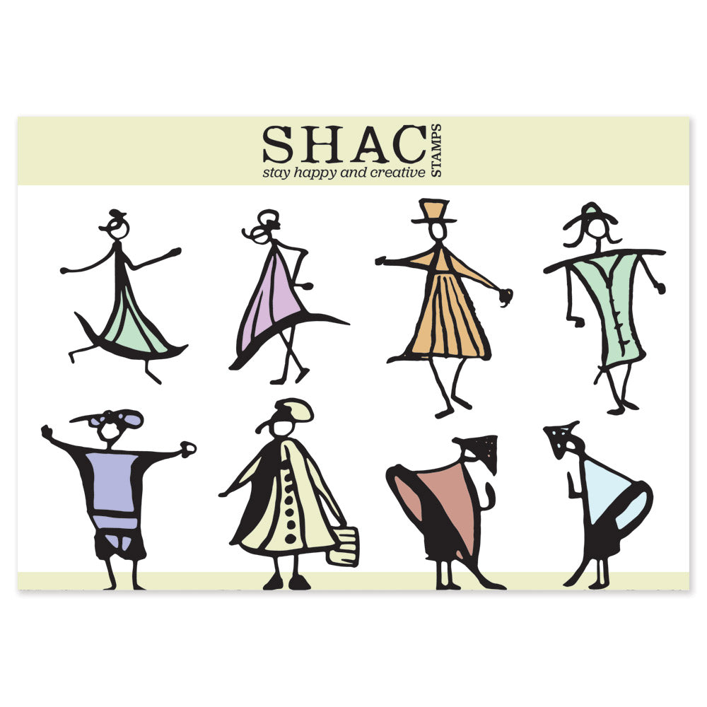 Barbara's Big SHAC People - Set 1 A5 Stamp Set