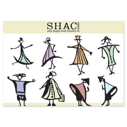 Barbara's Big SHAC People - Set 1 A5 Stamp Set