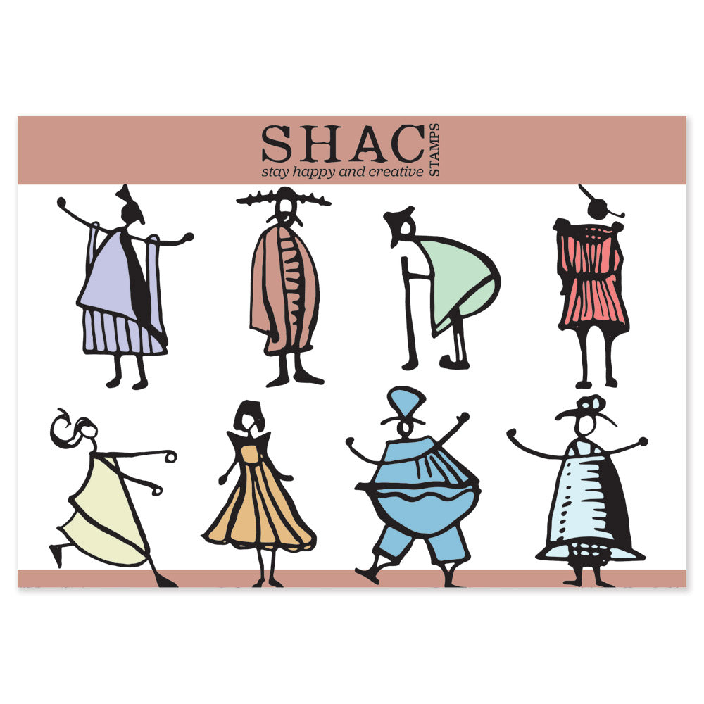 Barbara's Big SHAC People - Set 2 A5 Stamp Set – Clarity Crafts