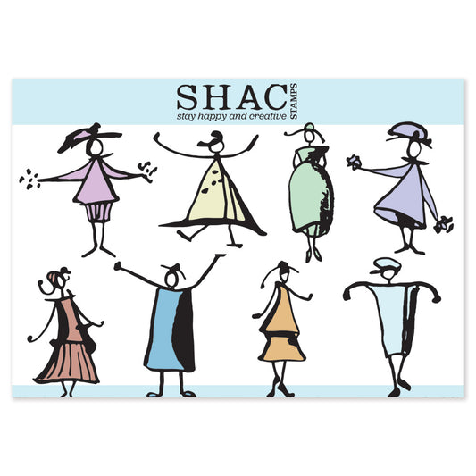 Barbara's Big SHAC People - Set 3 A5 Stamp Set