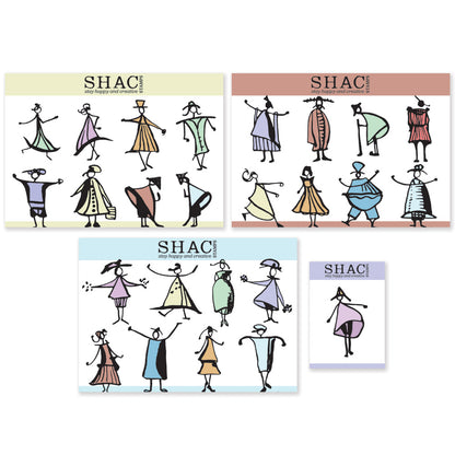 Barbara's Big SHAC People A5 & A7 Stamp Collection + FREE Companion Paper Swatches!