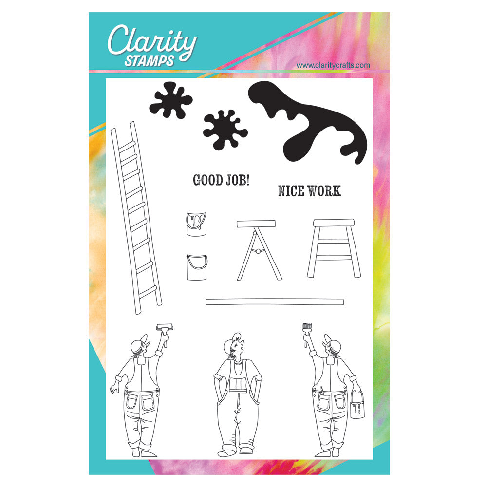 Barbara's Mr. Painter A5 Stamp & Mask Set