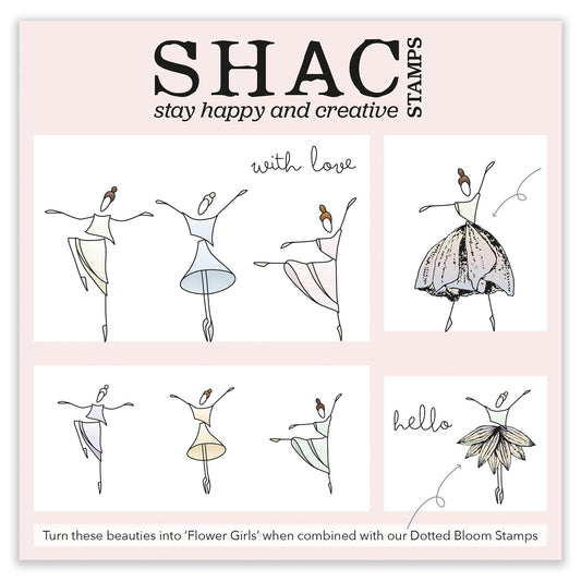 Barb's SHAC Dancing Girls A5sq Stamp Set