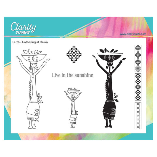 Hopi Dancers - Earth - Gathering at Dawn A6 Stamp Set