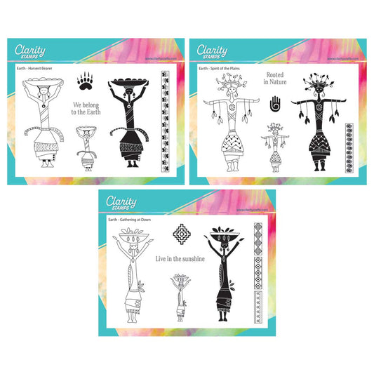 Hopi Dancers - Earth A6 Stamp Trio