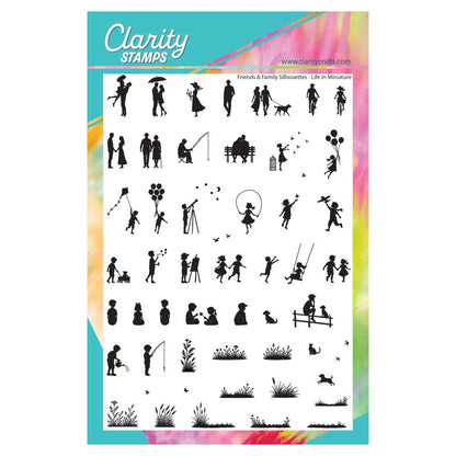 Wee Friends & Family Silhouettes - Life in Miniature A5 Stamp Set