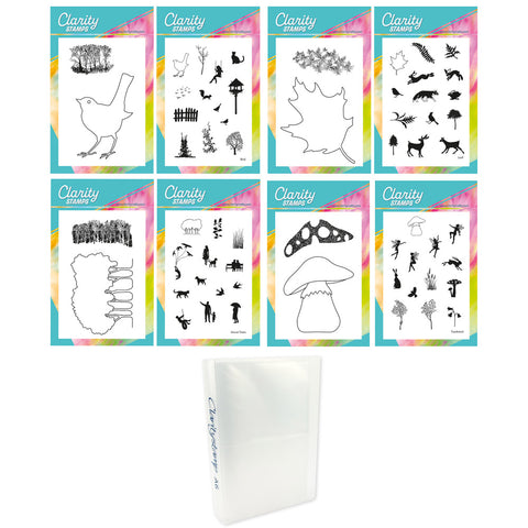 Woodland Outlines & Miniatures A6 Stamp, Mask & Folder Collection