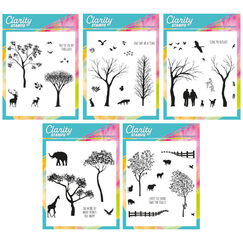 Treescape A6 Square Stamp & Mask Complete Collection