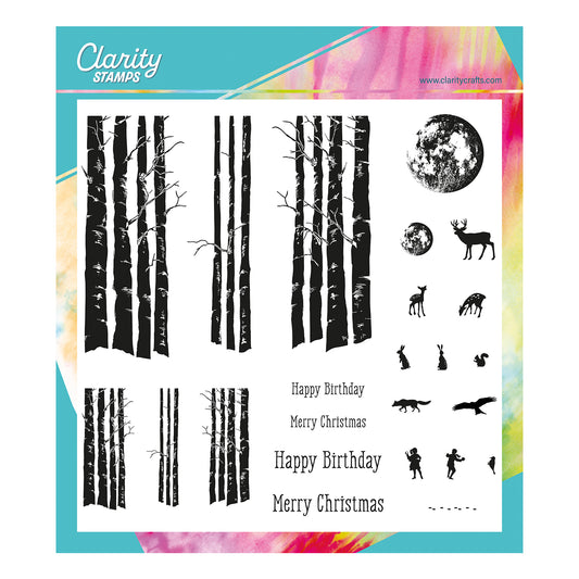Woodland Scene A4 Square Stamp Set