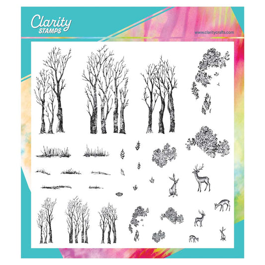 Barbara's Tree Canopy Scene A4 Square Stamp Set