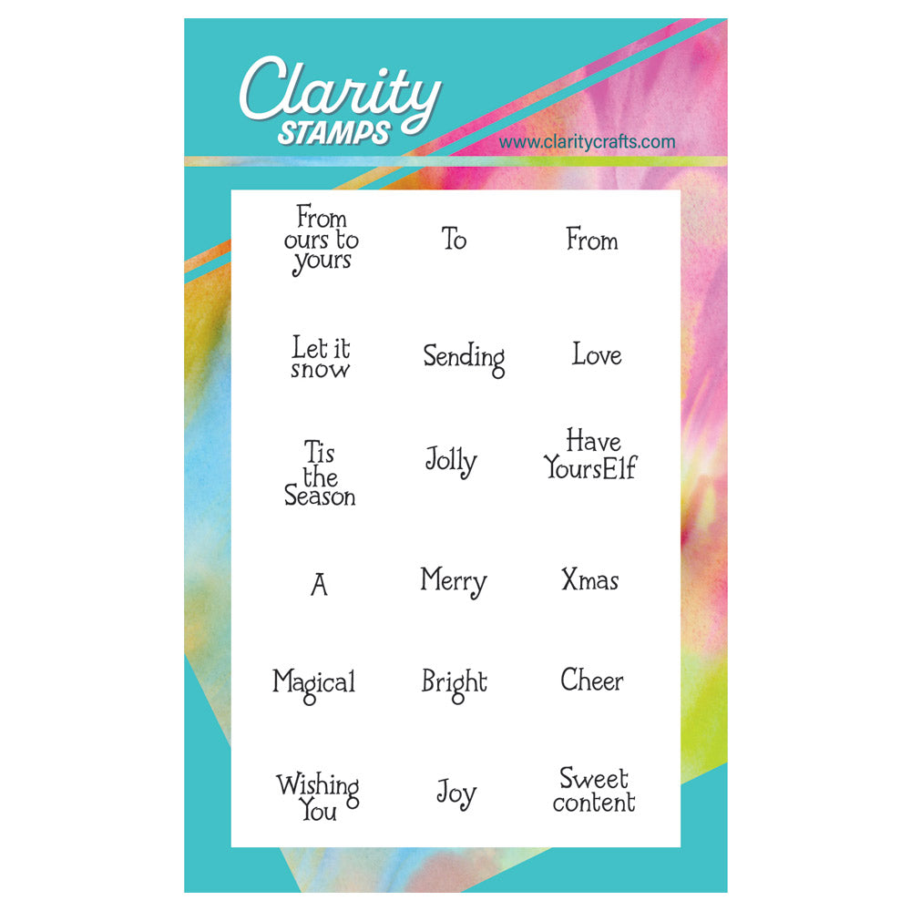 Barbara's Elves Mini Sentiments A7 Stamp Set