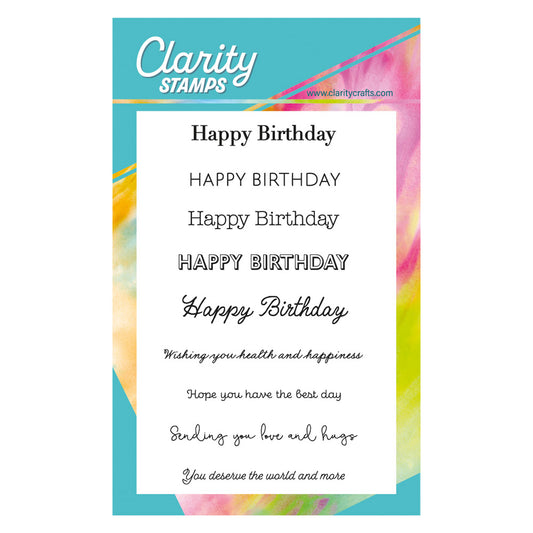 Occasions Sentiments - Happy Birthday A6 Stamp Set