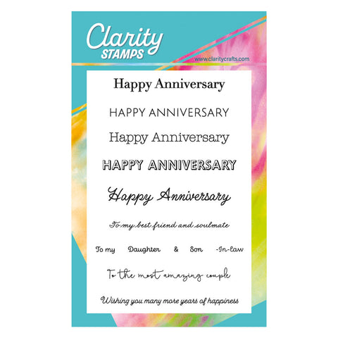Occasions Sentiments - Happy Anniversary A6 Stamp Set