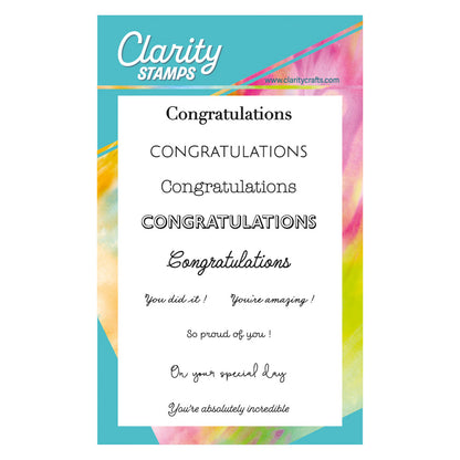 Occasions Sentiments - Congratulations A6 Stamp Set