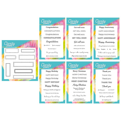 Occasions Sentiments & Patterned Panels A5 Square & A6 Stamp Collection
