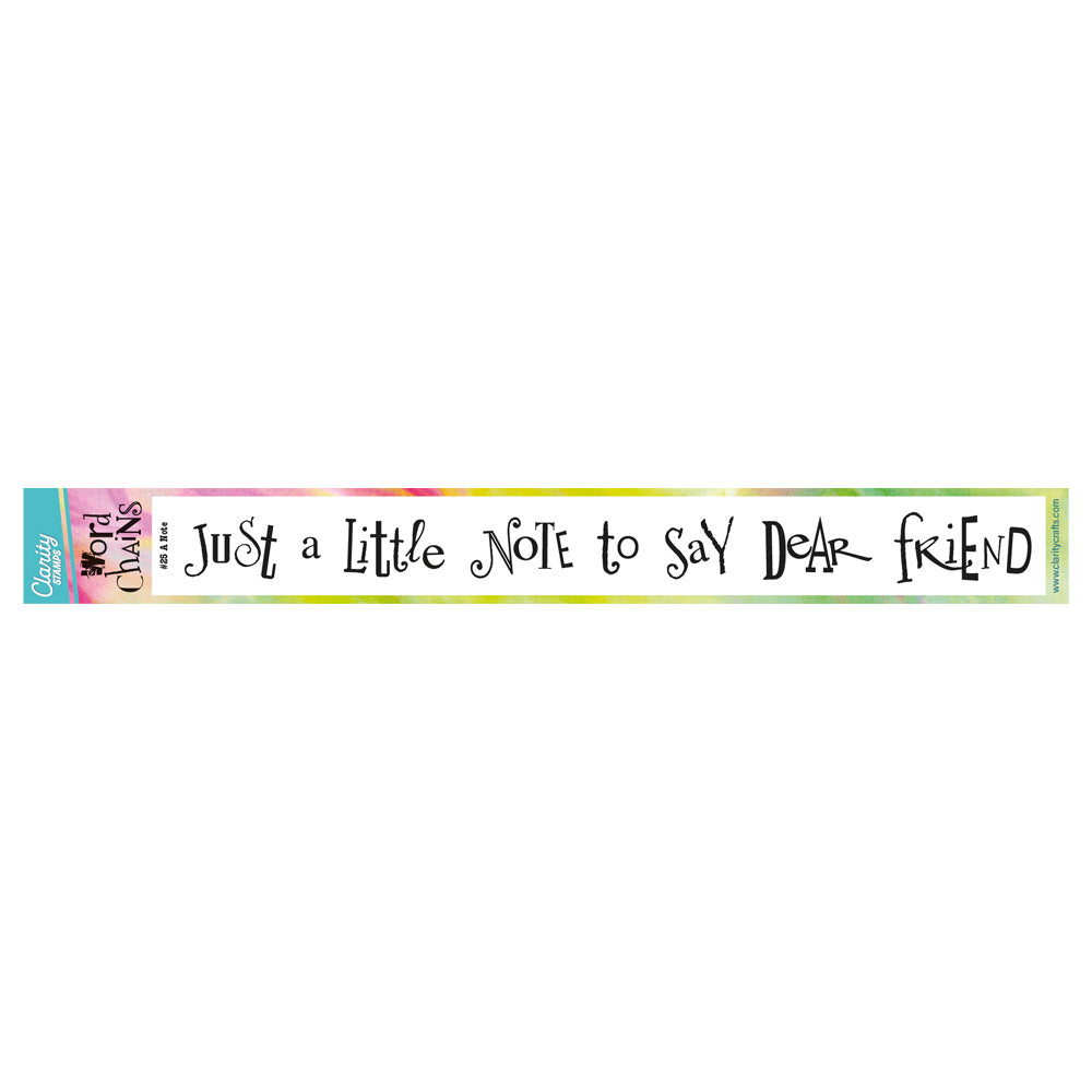 Word Chain 25 - A Note Stamp Set – Clarity Crafts
