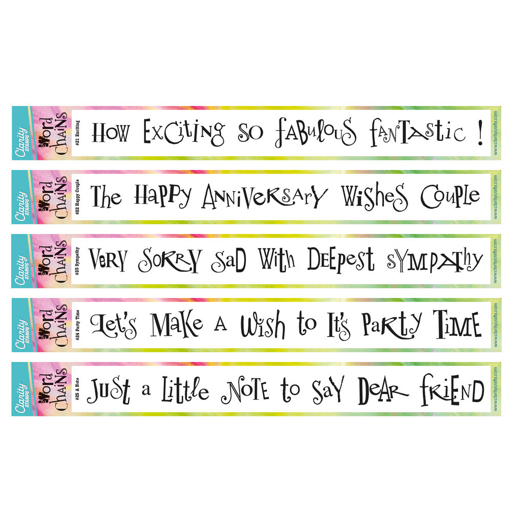 Word Chains 21-25 Stamp Collection