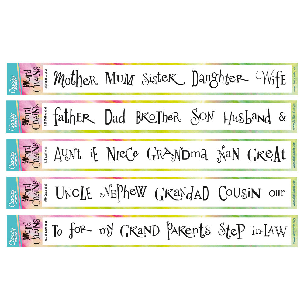 Word Chains 26-30 Stamp Collection