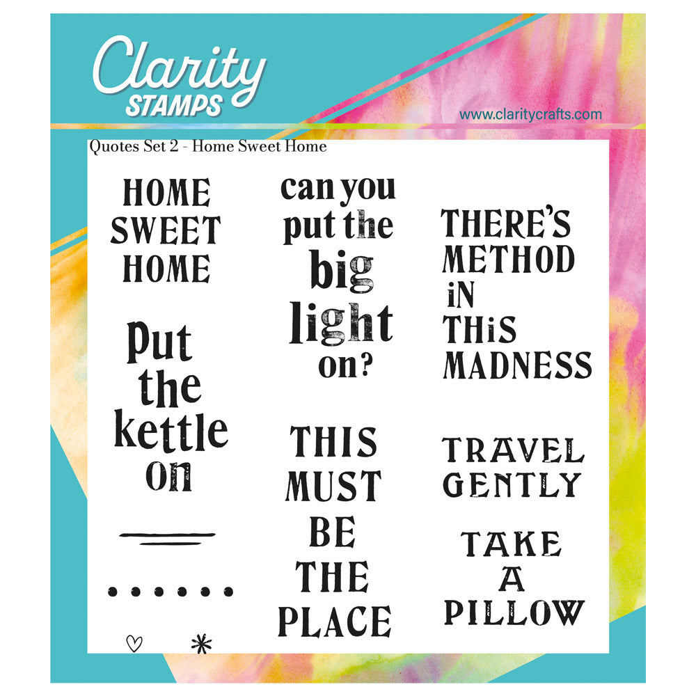 Set 2 - Quotes - Home Sweet Home - A5 Square Stamp Set