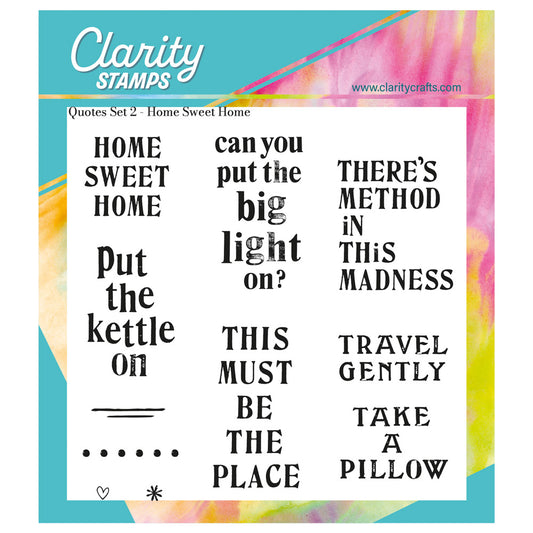 Set 2 - Quotes - Home Sweet Home - A5 Square Stamp Set