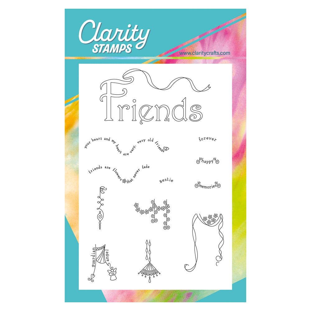 Linda's Bijou Friends Dangles A6 Stamp Set