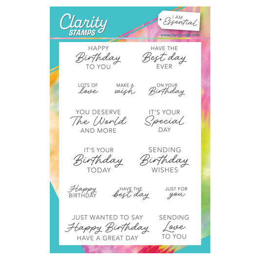 I Am Essential - Birthday Sentiments A5 Stamp Set