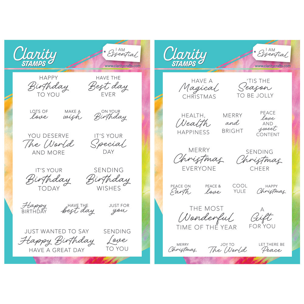 I Am Essential - Birthday & Christmas Sentiments A5 Stamp Duo