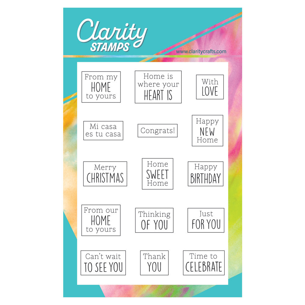Clarity Street Sentiments A6 Stamp & Mask Set