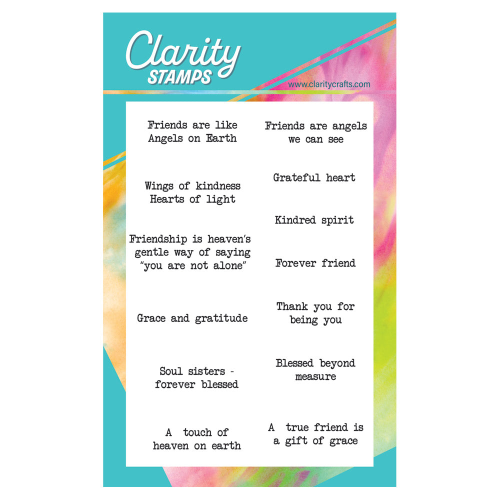 Friends, Sisters & Angels Sentiments A6 Stamp Set